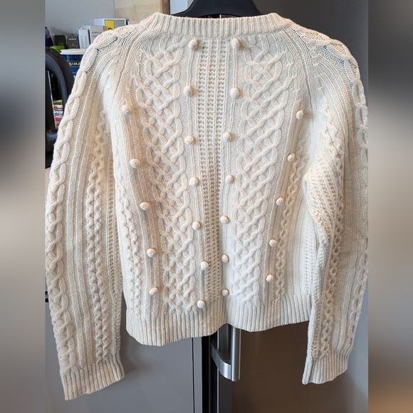 J Crew Lambswool Sweater Ivory Small - Picture 2 of 3